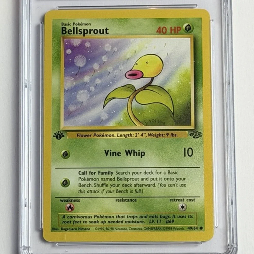 Bellsprout Jungle 1st Edition 49/64 CGC 8 NM/Mint TCG Pokemon‎ 1999 WotC Vintage
